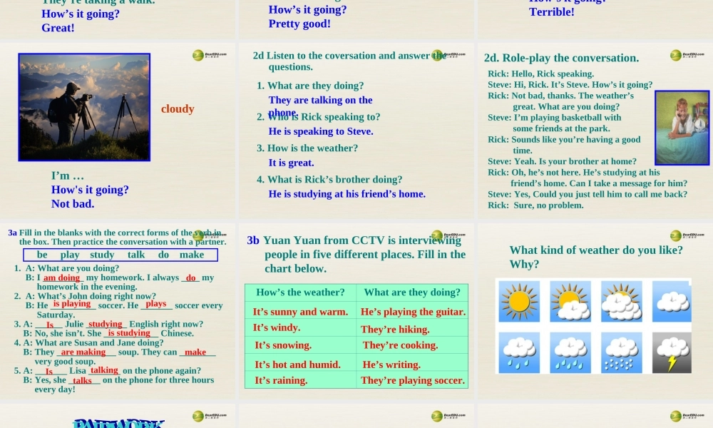 【名师精品】3 Unit 7 It’s raining（第四课时）课件.ppt