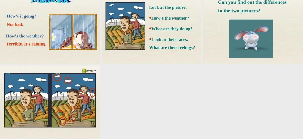 【名师精品】3 Unit 7 It’s raining（第四课时）课件.ppt