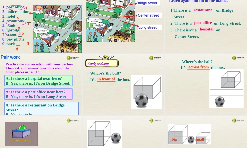 【名师精品】3 Unit 8 Is there a post office near here（第一课时）课件.ppt