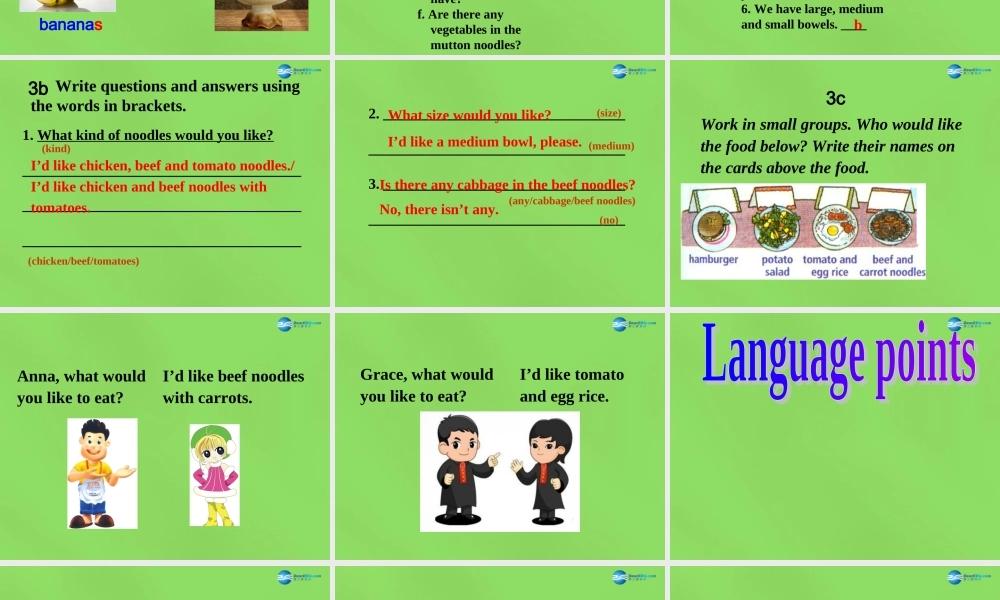 【名师精品】6 Unit 10 I’d like some noodles Section A 2课件.ppt