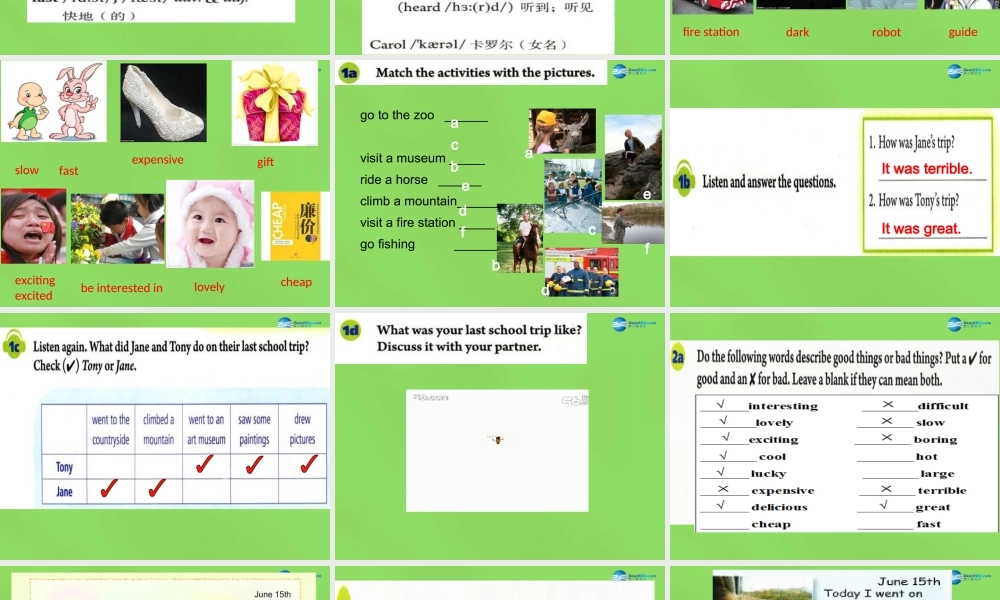 【名师精品】6 Unit 11 How was your school trip Section B课件.ppt