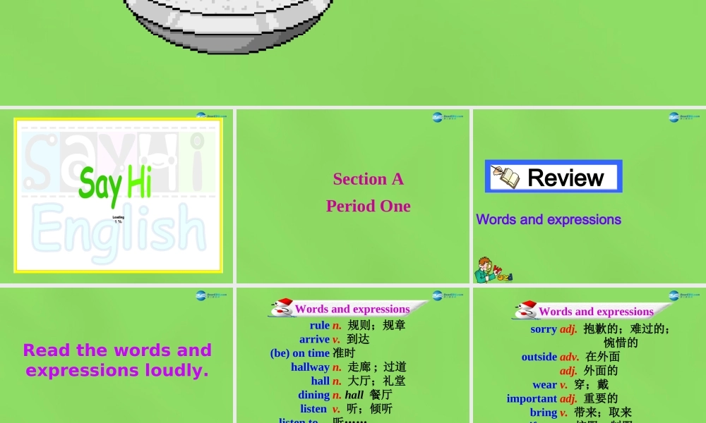 【名师精品】6 Unit 4 Don’t eat in class Section A 1课件.ppt