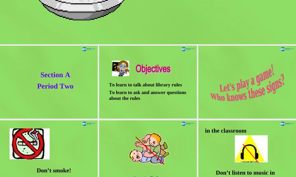 【名师精品】6 Unit 4 Don’t eat in class Section A 2课件.ppt