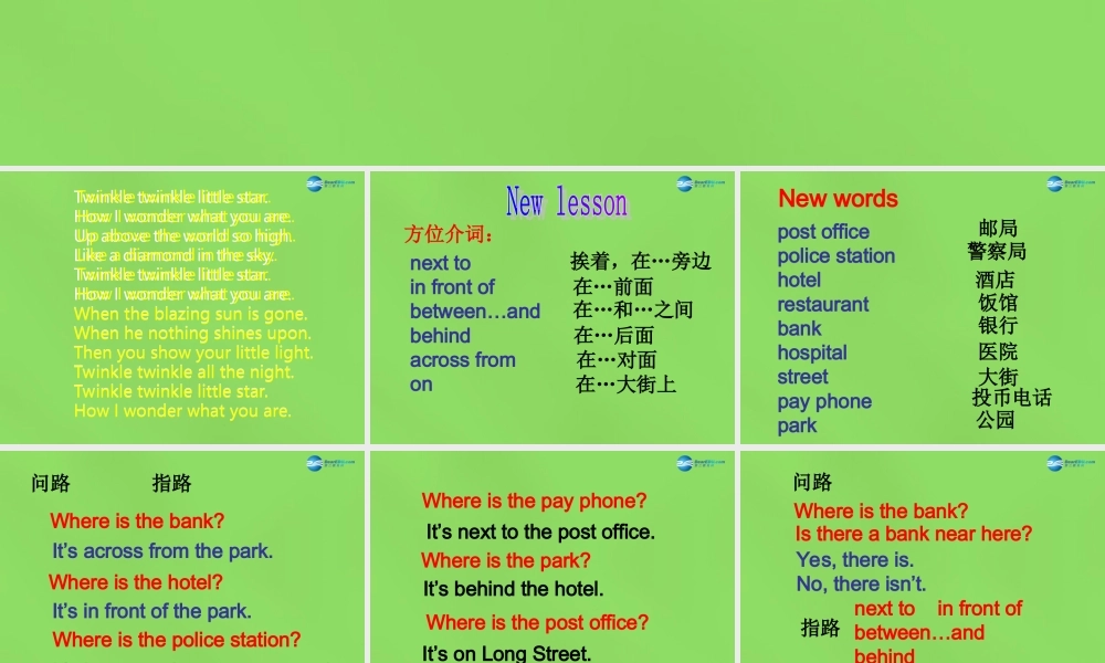 【名师精品】6 Unit 8 Is there a post office near here Period 2课件.ppt