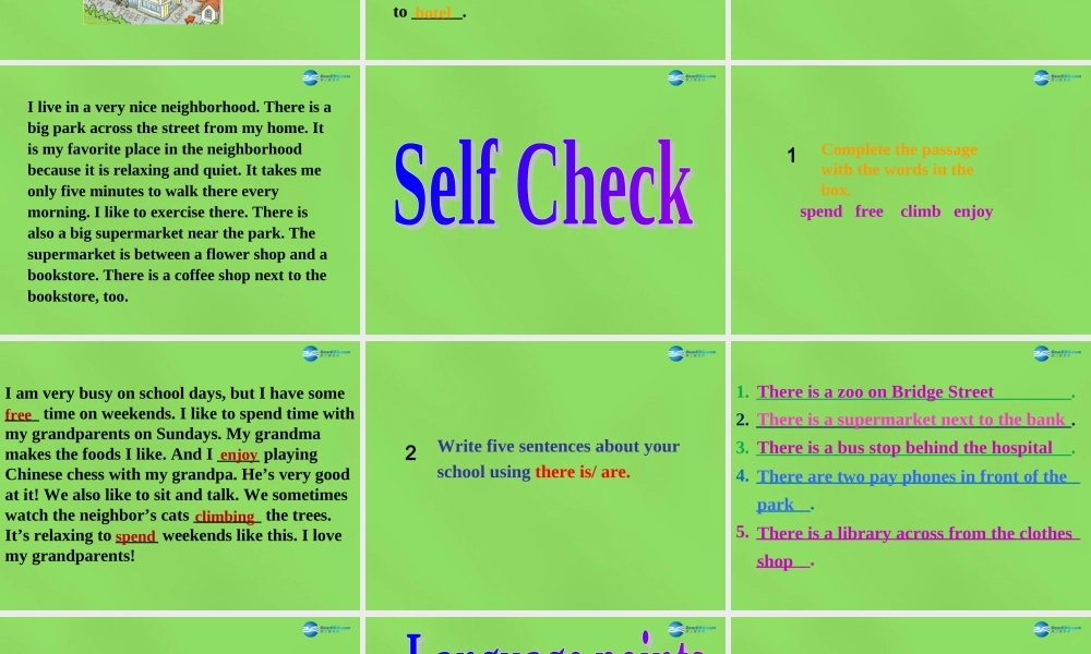 【名师精品】6 Unit 8 Is there a post office near here Period 5课件.ppt