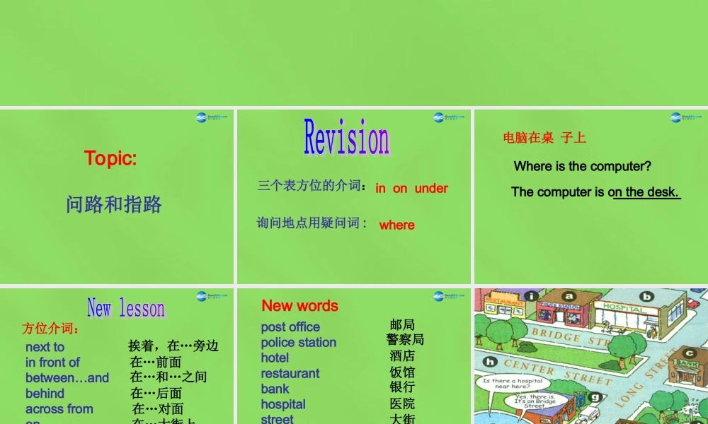 【名师精品】6 Unit 8 Is there a post office near here Period 1课件.ppt