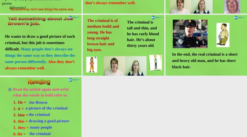 【名师精品】6 Unit 9 What does he look like Period 5课件.ppt