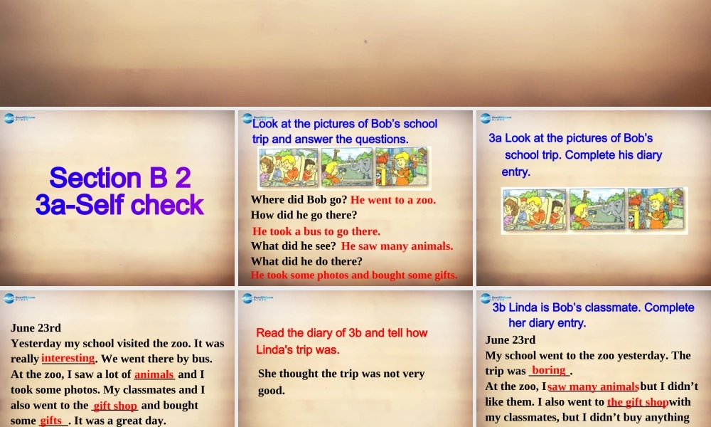 【名师精品】7Unit 11 How was your school trip Section B课件2.ppt