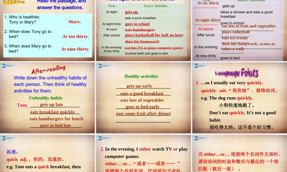 【名师精品】7Unit 2 What time do you go to school Section B课件1.ppt