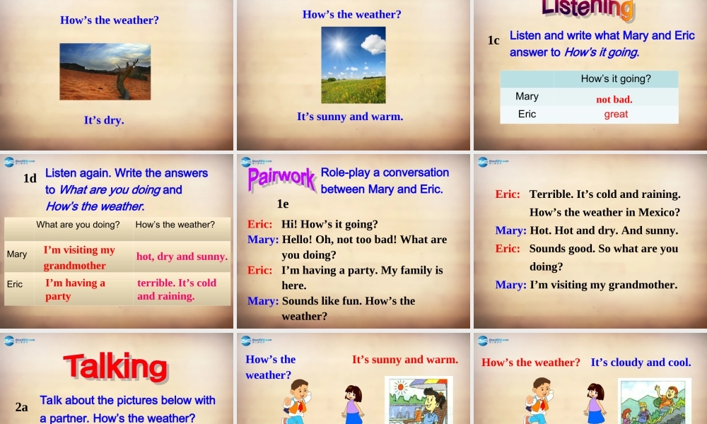 【名师精品】7Unit 7 It's raining Section B课件1.ppt