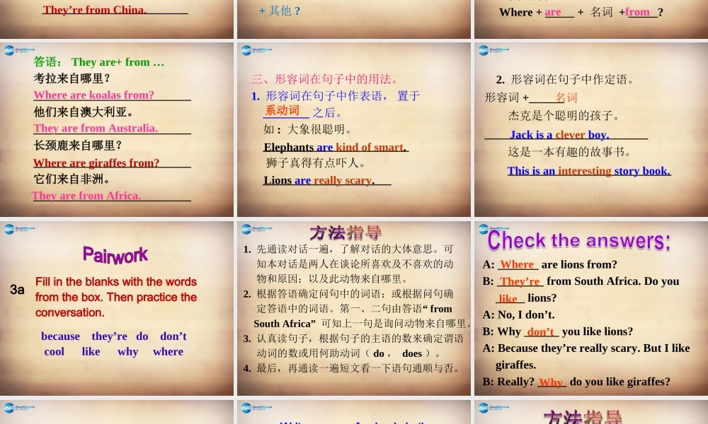 【名师精品】7Unit 5 Why do you like pandas Section A课件2.ppt