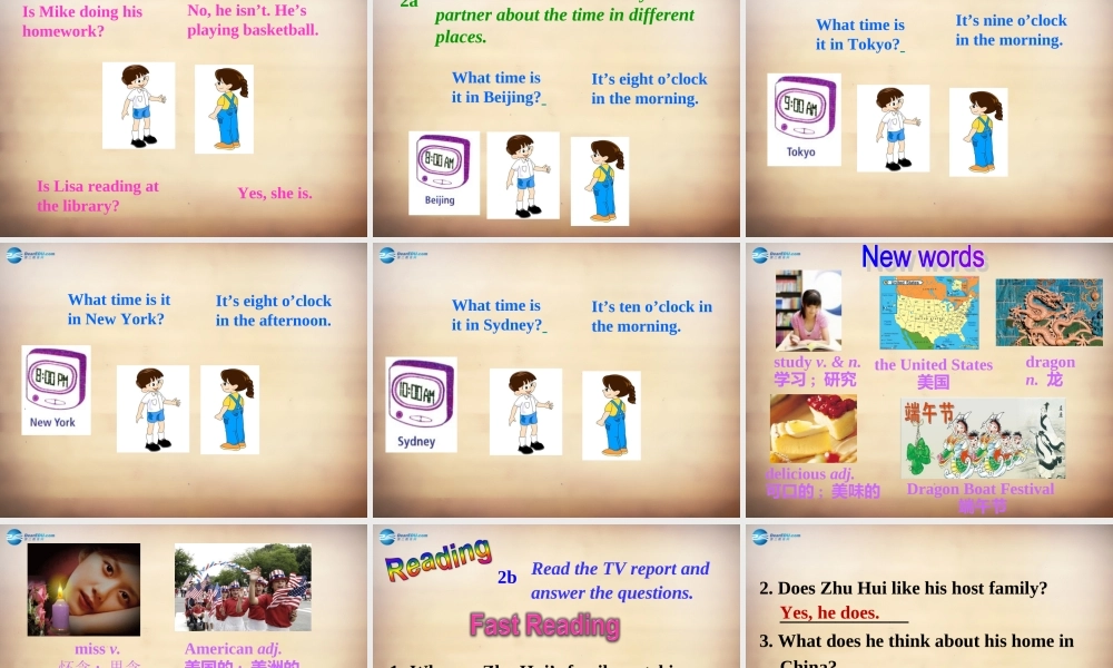 【名师精品】7Unit 6 I'm watching TVSection B课件1.ppt