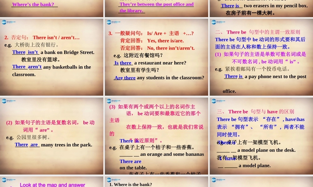 【名师精品】7Unit 8 Is there a post office near here Section A课件2.ppt