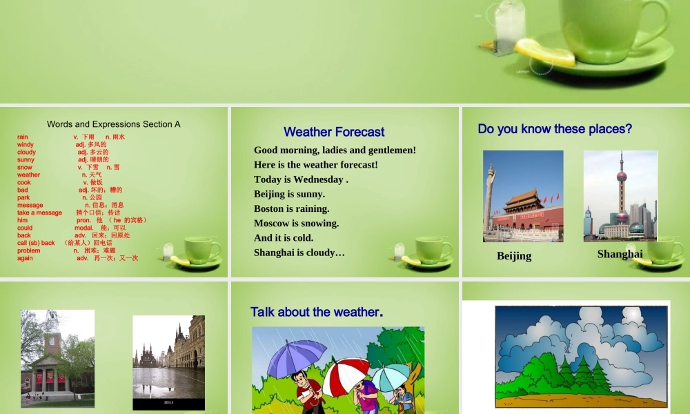 【名师精品】7 《Unit 7 It’s raining Section A》课件.ppt