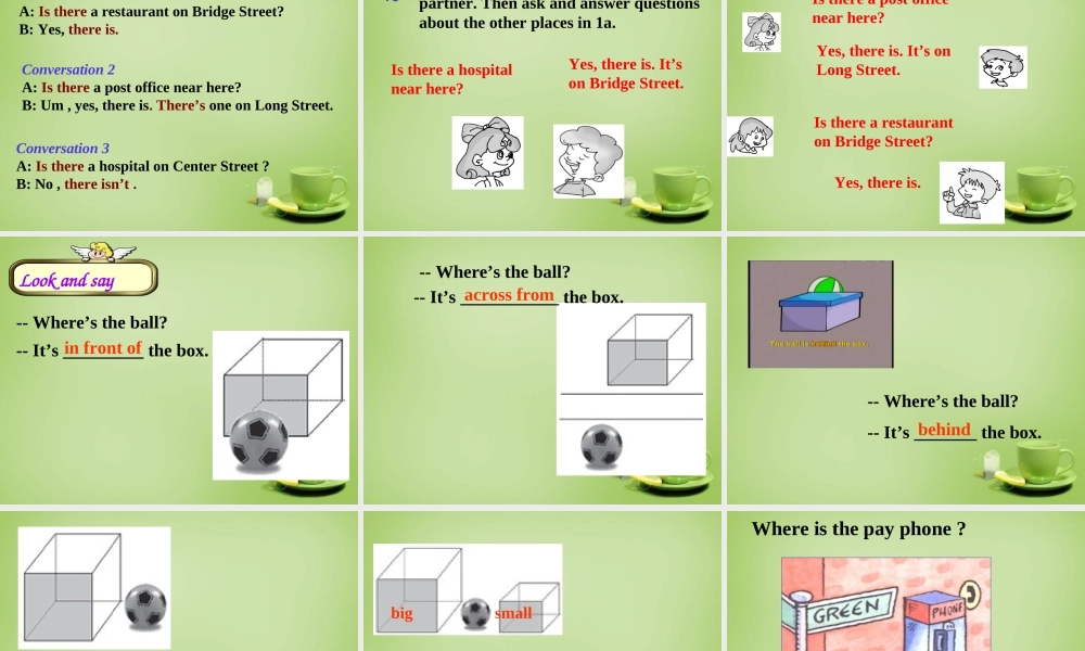 【名师精品】7 《Unit 8 Is there a post office near here Section A》课件.ppt