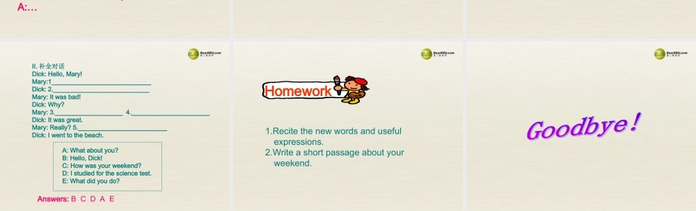 【名校精品】 2Unit 12 What did you do last weekendPeriod课件1.ppt