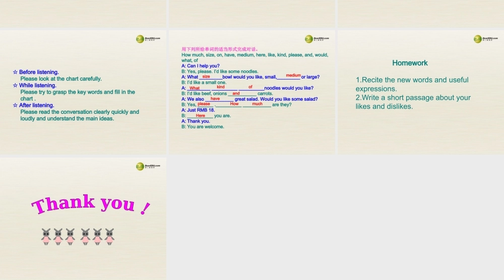 【名校精品】 2Unit 10 I'd like some noodlesPeriod课件3.ppt