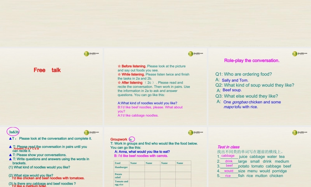 【名校精品】 2Unit 10 I'd like some noodlesPeriod课件2.ppt