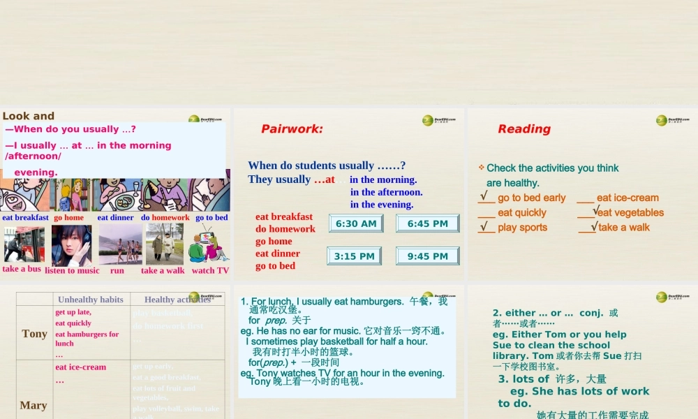 【名校精品】 2Unit 2 What time do you go to schoolPeriod课件3.ppt