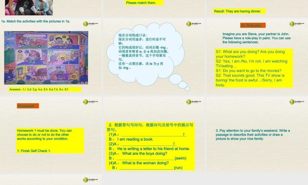 【名校精品】 2Unit 6 I'm watching TVPeriod课件1.ppt