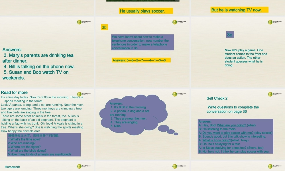 【名校精品】 2Unit 6 I'm watching TVPeriod课件2.ppt