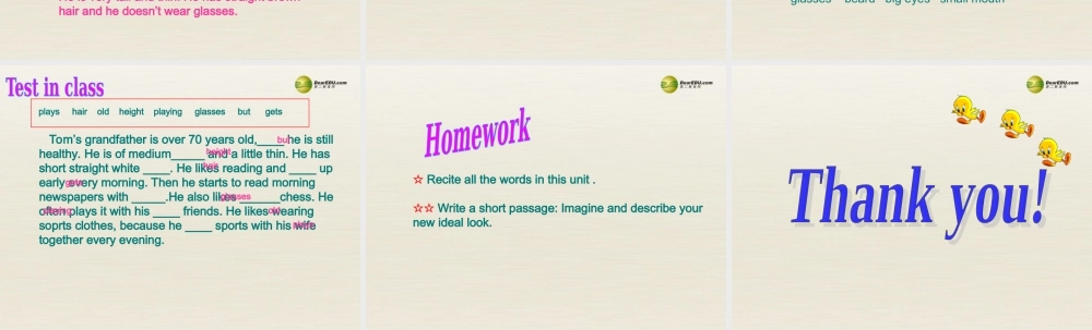 【名校精品】 2Unit 9 What does he look likePeriod课件4.ppt