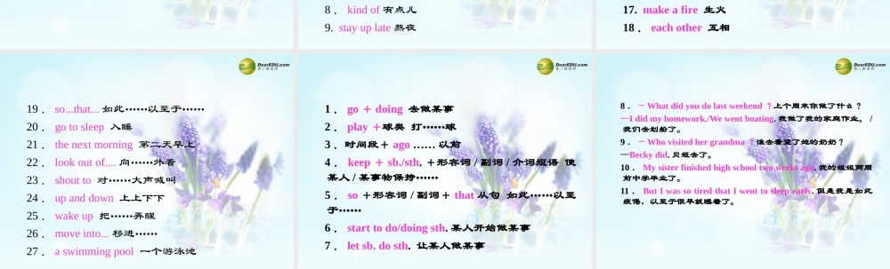 【名校精品】Unit 12 What did you do last weekend课件.ppt