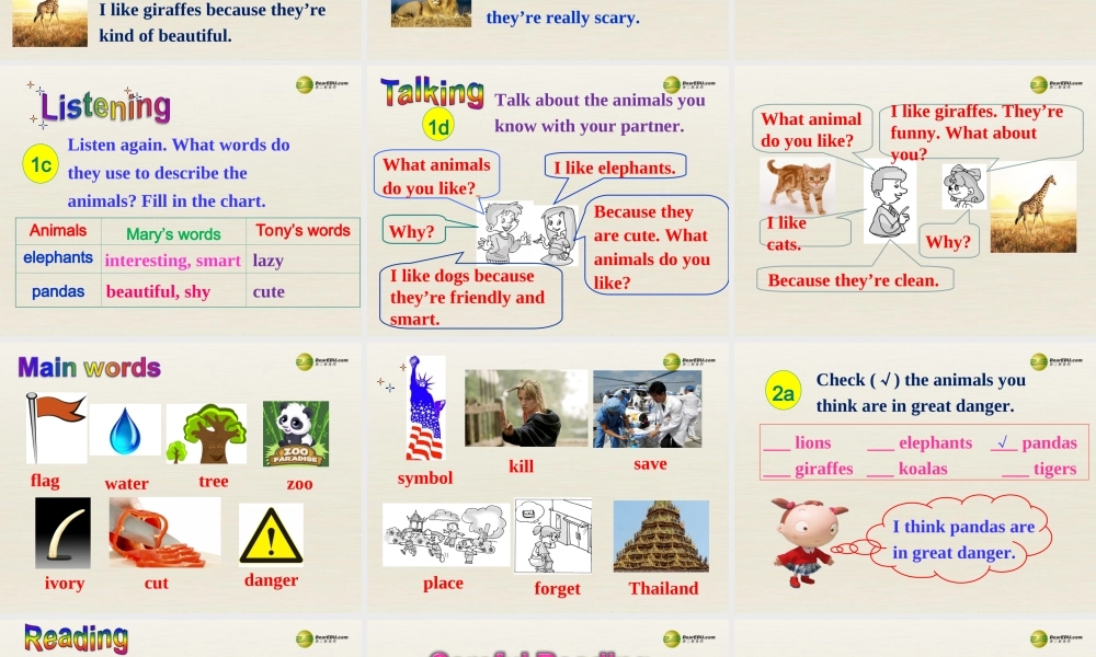 【名校精品】Unit 5 Why do you like pandas课件.ppt