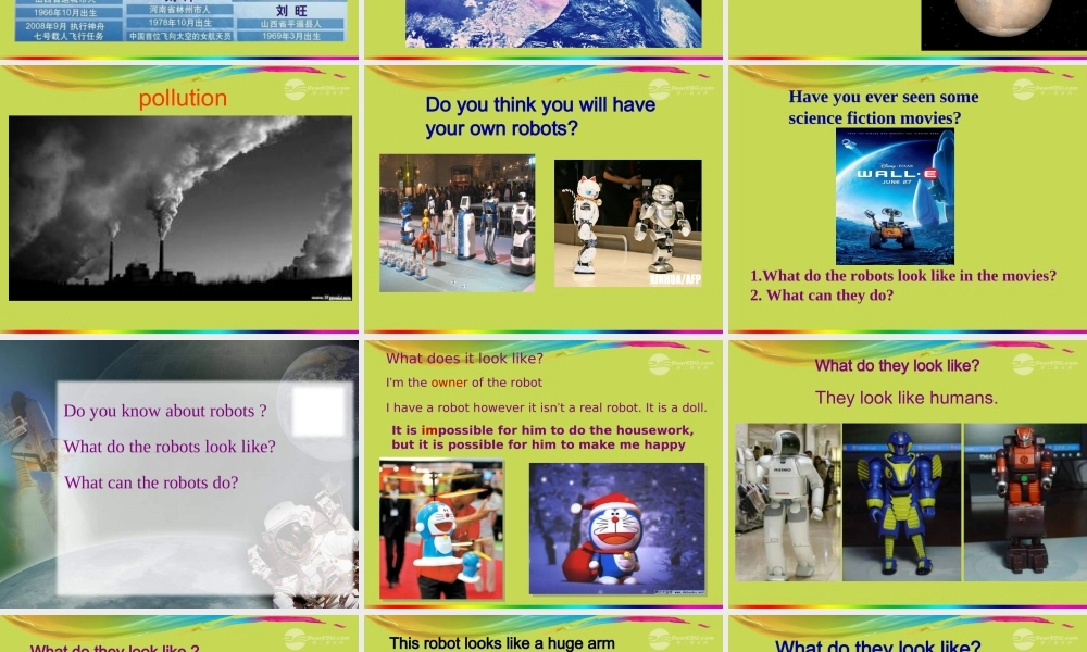 【四清导航】八年级英语上册 Unit 7 Will people have robots课件.ppt