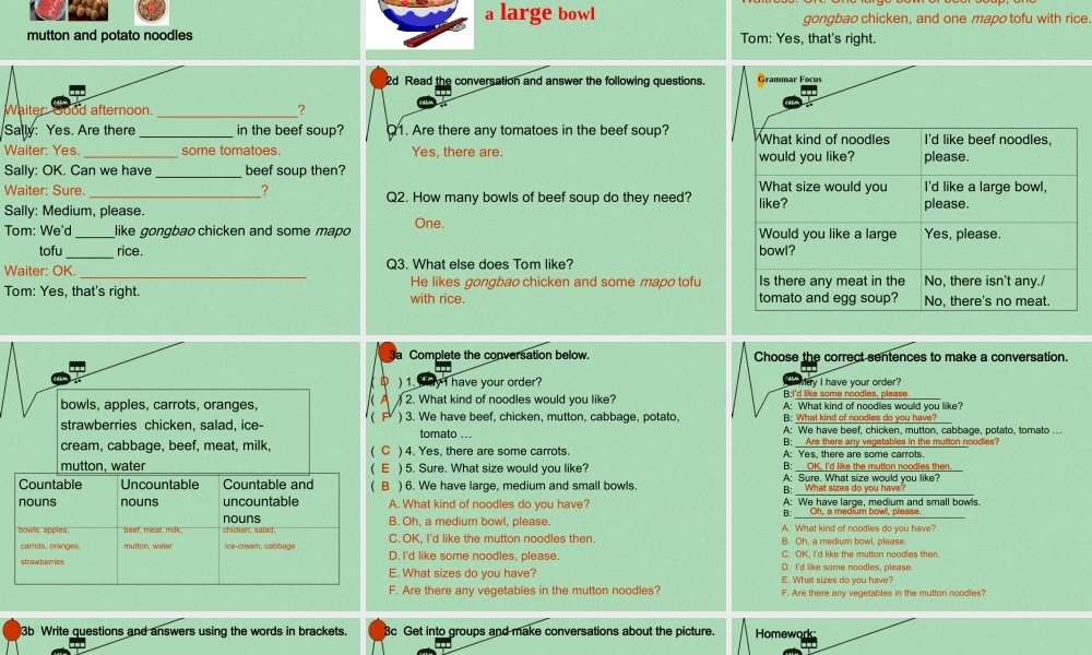 【江苏省】 《Unit 10 I'd like some noodles》课件2.ppt