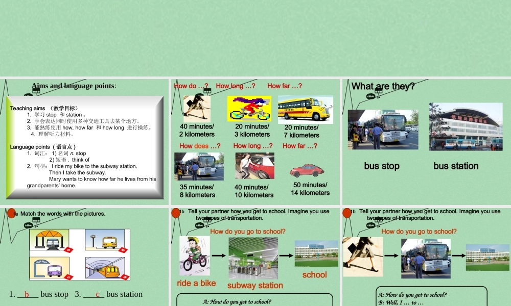 【江苏省】 《Unit 3 How do you get to school》课件3.ppt