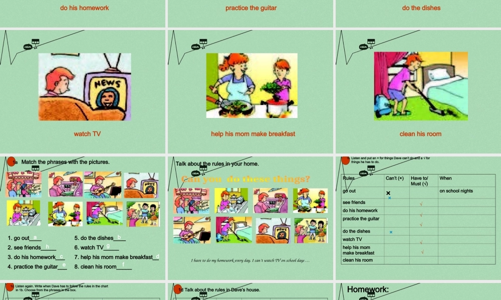 【江苏省】 《Unit 4 Don't eat in class edited》课件3.ppt