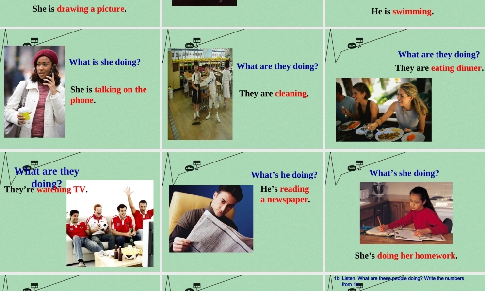 【江苏省】 《Unit 6 I'm watching TV》课件1.ppt