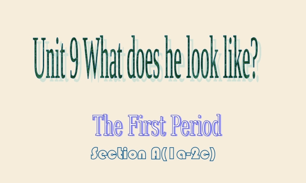 【江苏省】 《Unit 9 What does he look like》课件1.ppt