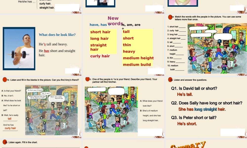 【江苏省】 《Unit 9 What does he look like》课件1.ppt