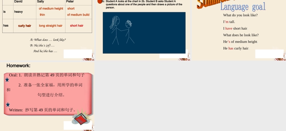 【江苏省】 《Unit 9 What does he look like》课件1.ppt