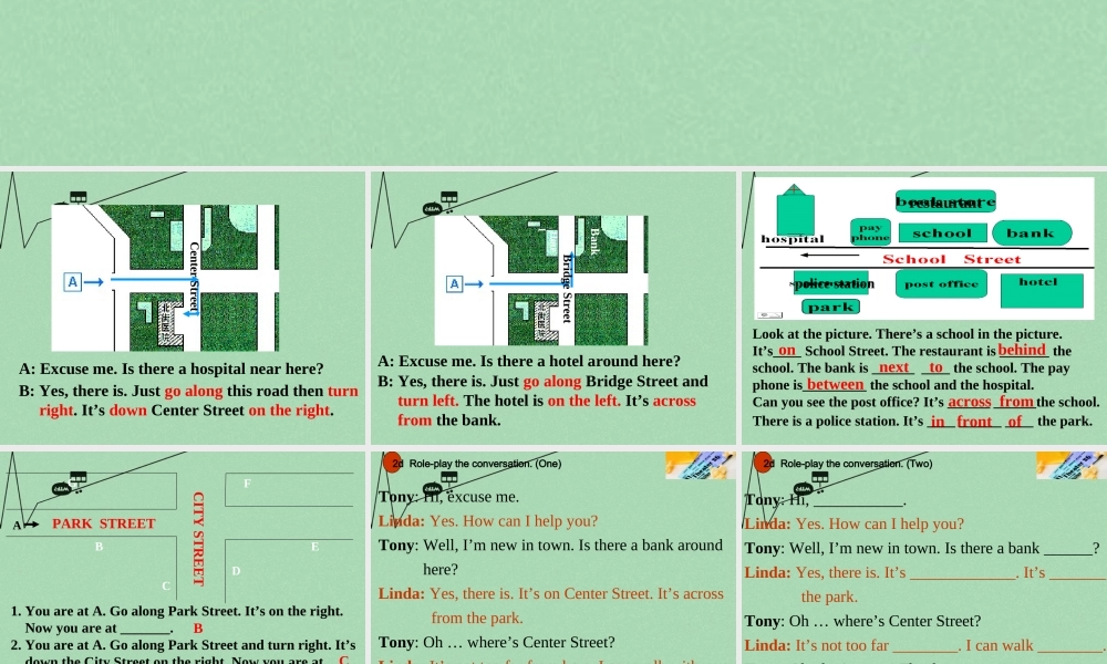 【江苏省】 《Unit 8 Is there a post office near here》课件2.ppt