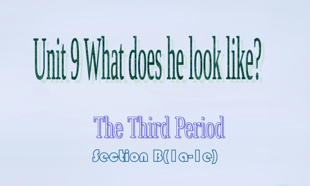 【江苏省】 《Unit 9 What does he look like》课件3.ppt