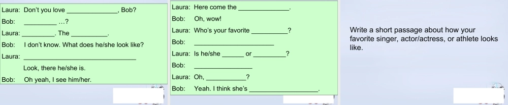 【江苏省】 《Unit 9 What does he look like》课件3.ppt