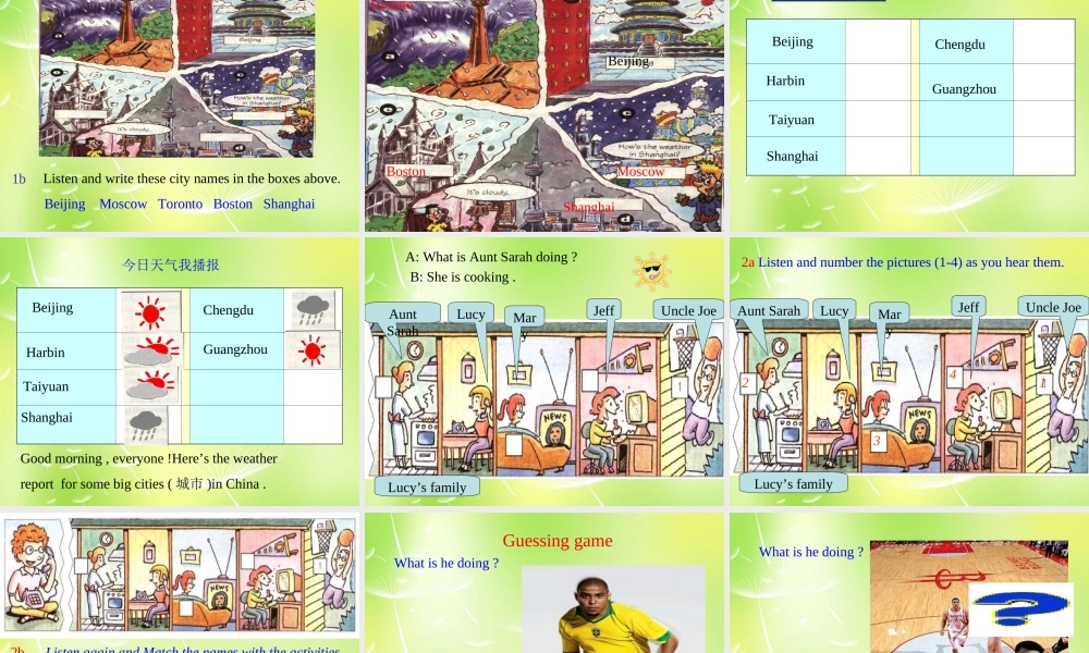 【湖北省】 Unit 7 It’s raining Section A（1a-3b）课件.ppt