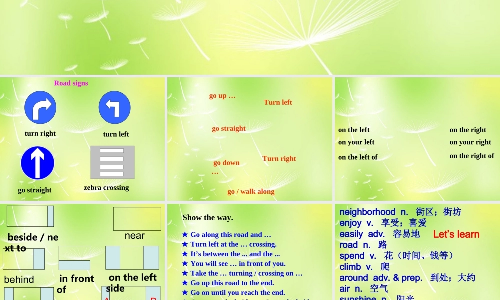 【湖北省】 Unit 8 Is there a post office near here Section B（2a-2c）课件.ppt