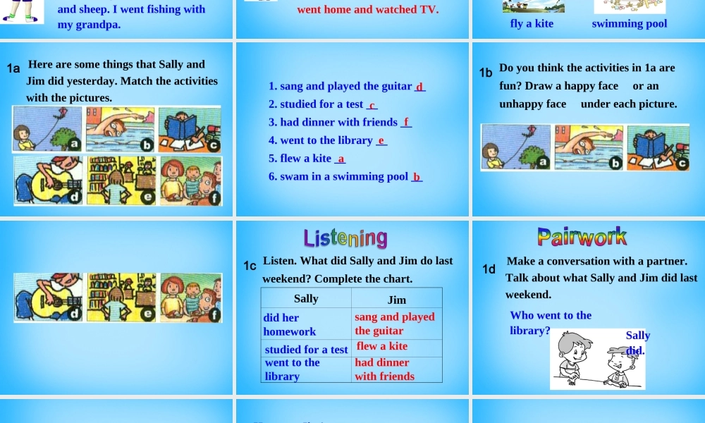 【湖北省】2Unit 12 What did you do last weekend Section B课件1.ppt