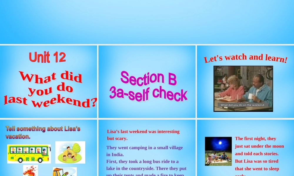 【湖北省】2Unit 12 What did you do last weekend Section B课件2.ppt