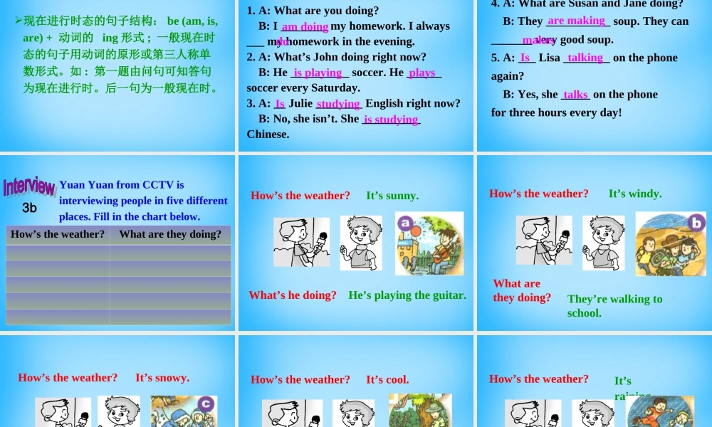 【湖北省】2Unit 7 It’s raining Section A课件2.ppt