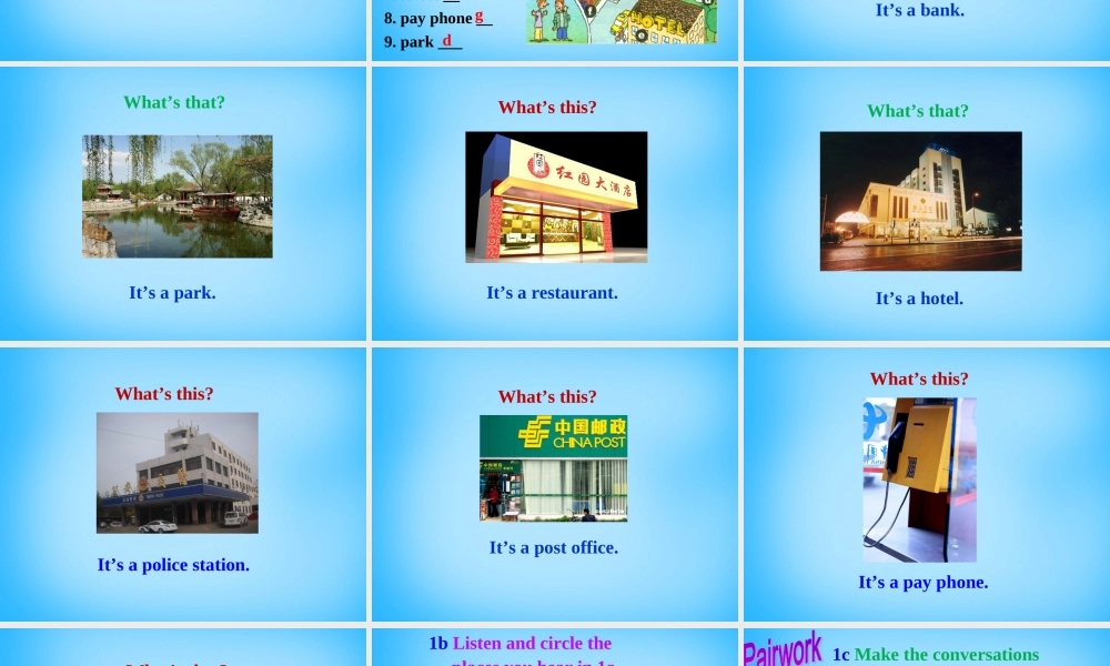 【湖北省】2Unit 8 Is there a post office near here Section A课件1.ppt