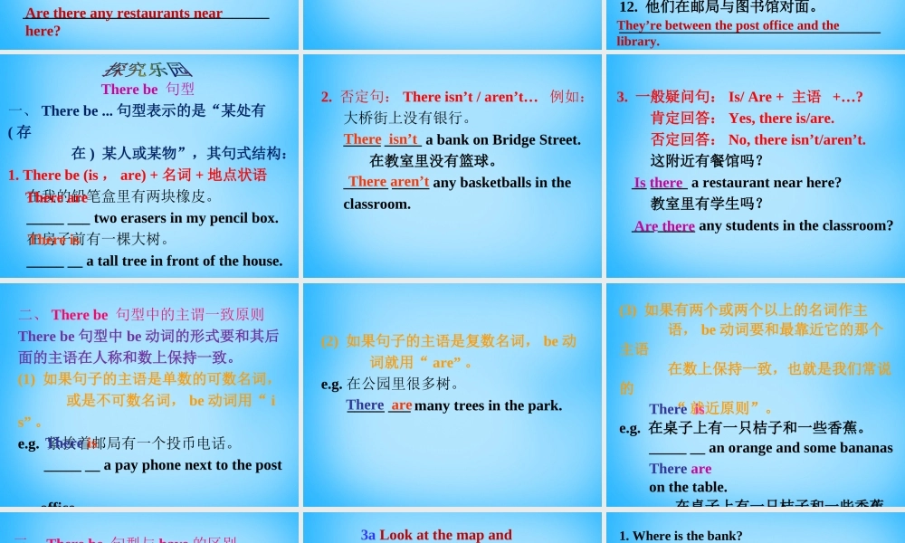 【湖北省】2Unit 8 Is there a post office near here Section A课件2.ppt