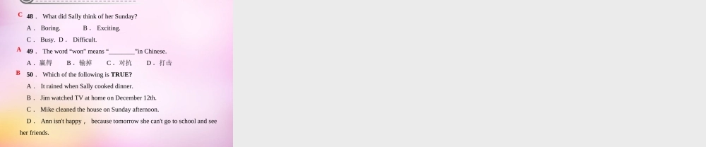 【练闯考】八年级英语上册 Unit 1 Where did you go on vacation（第8课时）Self Check课件.ppt