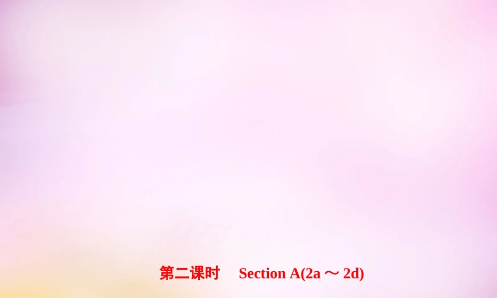 【练闯考】八年级英语上册 Unit 9 Can you come to my party（第2课时）Section A（2a-2d）课件.ppt