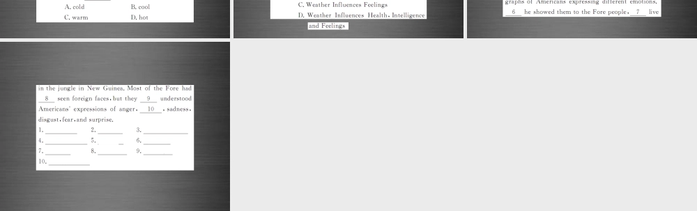 【课堂内外】九年级英语全册 Unit 11 Sad movies make me cry Section A阅读提升课件.ppt