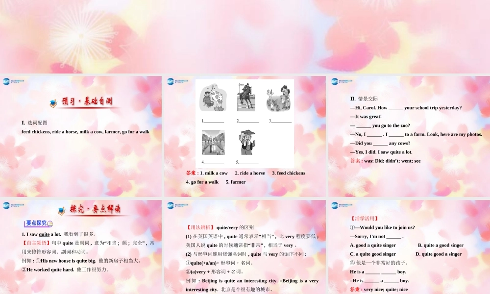 【金榜学案】Unit 11 How was your school trip Section A(1a-2d)课件.ppt